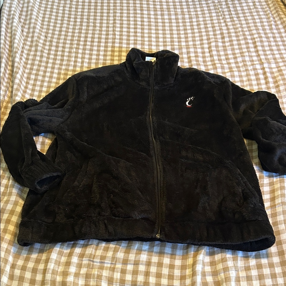 Champion Black Fleece Full-Zip Jacket with Small Embroidered Logo